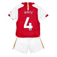 Echipament fotbal Arsenal Benjamin White #4 Tricou Acasa 2023-24 pentru copii maneca scurta (+ Pantaloni scurti)